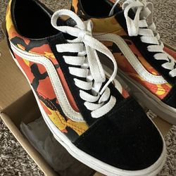 Orange Camo Vans 