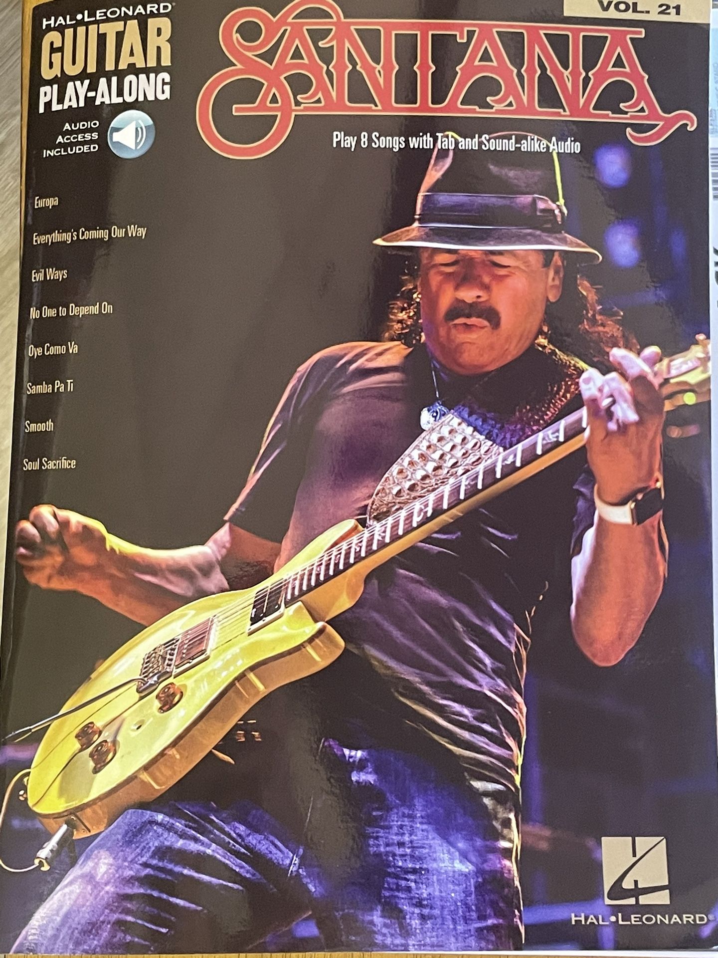 Santana Guitar Play Along Book