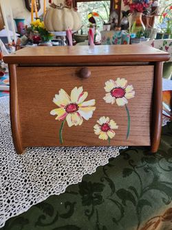 Breadbox Handpainted 