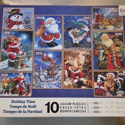 Holiday Time Christmas 10 Jigsaw Puzzles