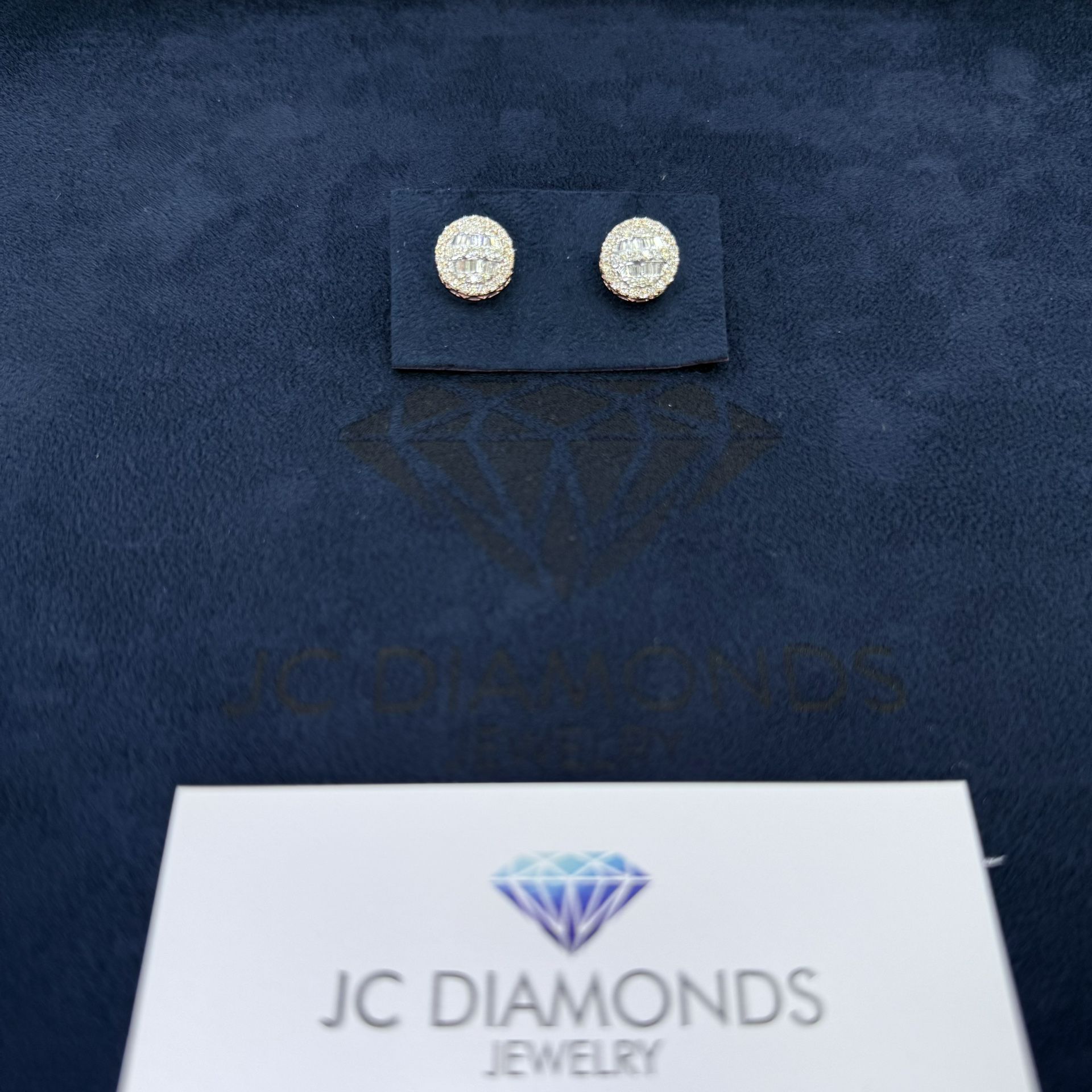 Earrings Rose Gold Diamonds Real 