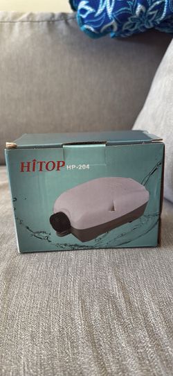 HITOP Dual Outlet Aquarium Electric Air Pump, Whisper Adjustable Fish Tank Aerator, Quiet Oxygen