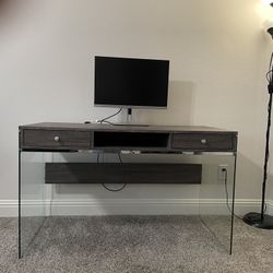  Computer Desk with glass slides