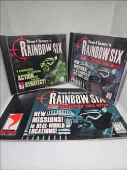 Tom Clancy's Rainbow Six CD 1998 (Windows 95/98) + Eagle Watch CD w/ Manual