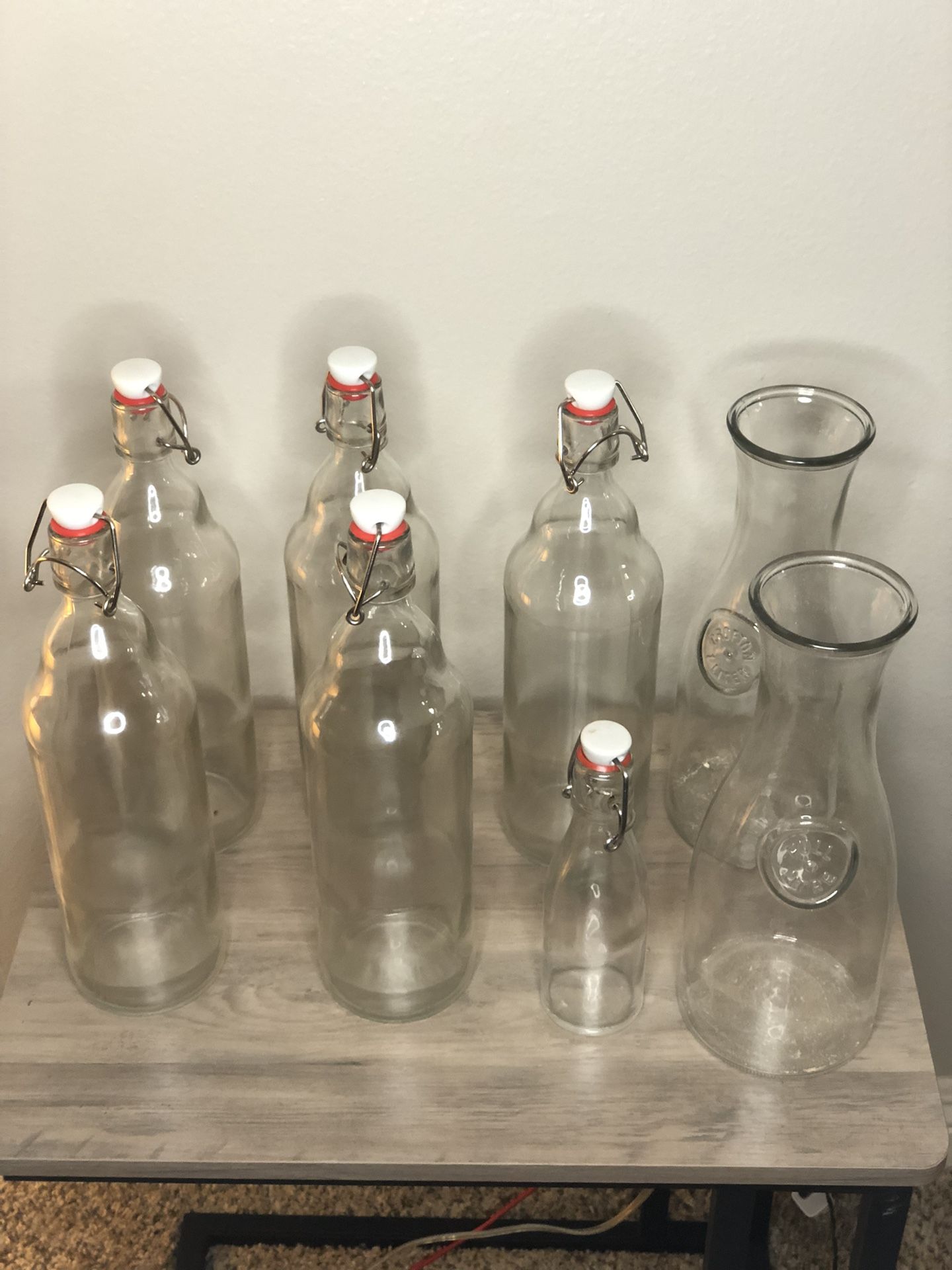 Flip Top Glass Bottle & Carafes