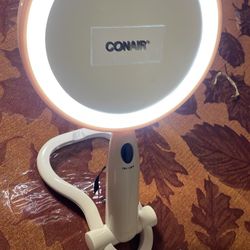 LED-Lighted Handheld + Vanity Mirror