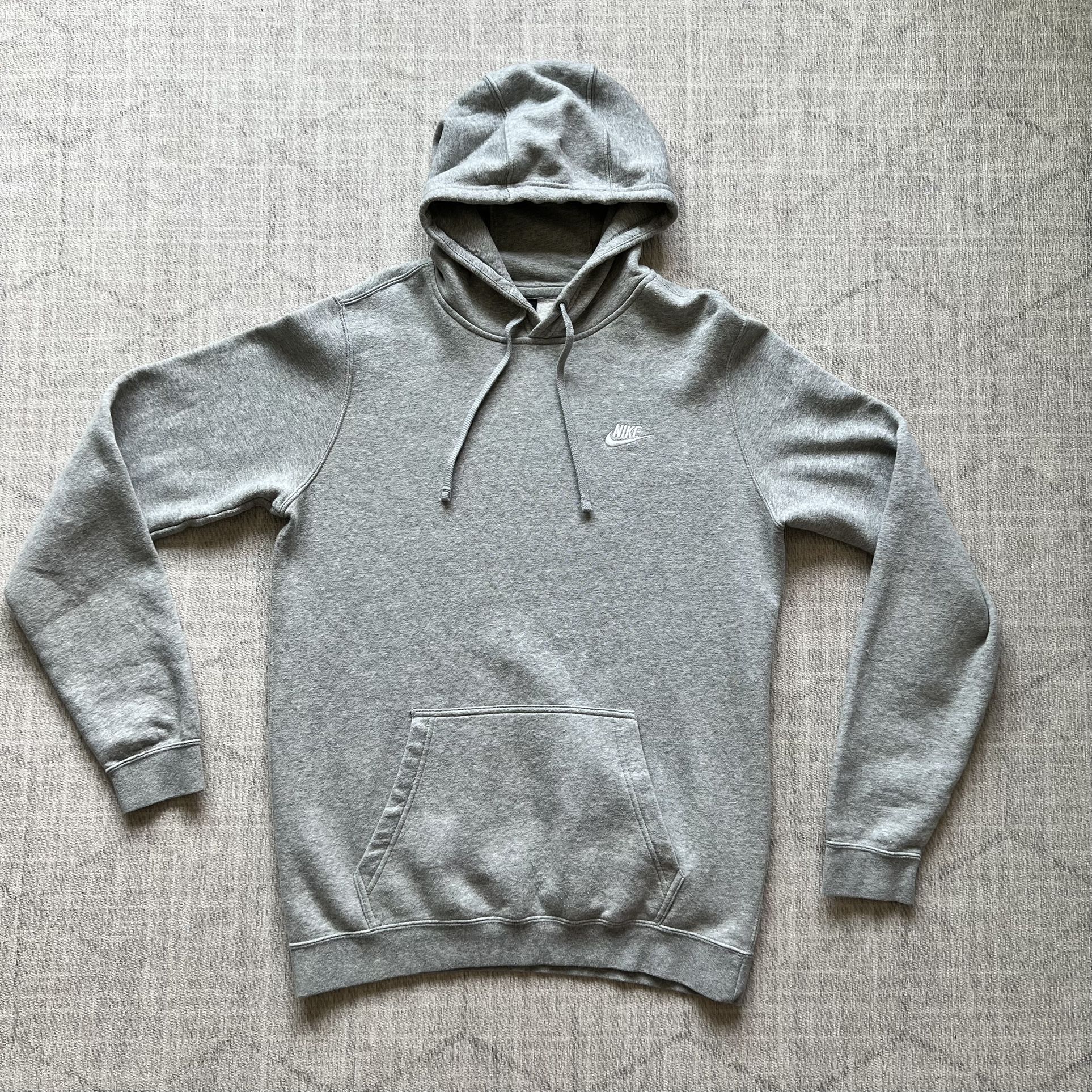 Nike Air Men’s Grey Athletic Casual Pullover Hoodie size Medium Tall