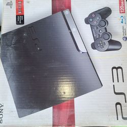 PS3 w/ red controller & games