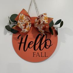 Hello Fall Door Sign