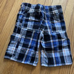 Gymboree Boys' 5T Pure Cotton Work Pants Shorts, Blue and Black Check Pattern, Comfortable and Versatile  • [Brand] Gymboree, a globally renowned chil