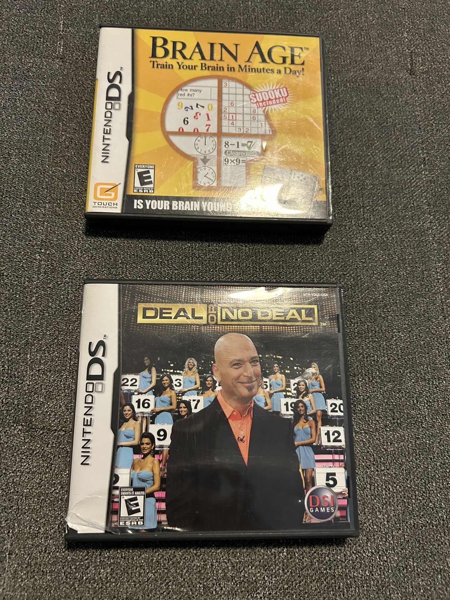 Brain Age & Deal or No Deal Nintendo DS games are CIB (Complete in Box)