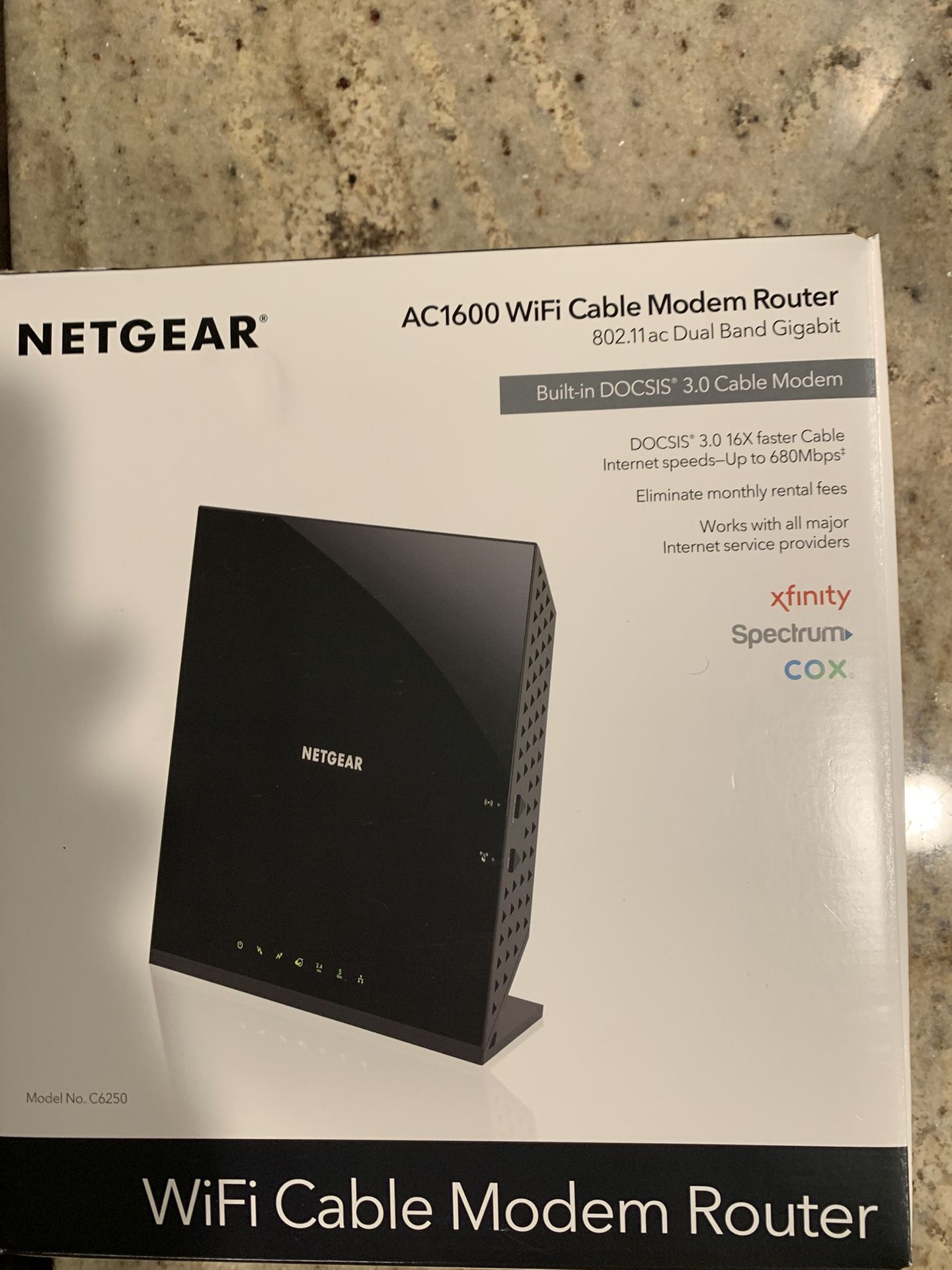 NETGEAR AC1600 WiFi Cable Modem Router