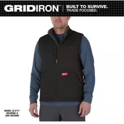 Milwaukee Men's Small Black Heavy-Duty Sherpa-Lined Vest with 5-Pockets @Mil-973