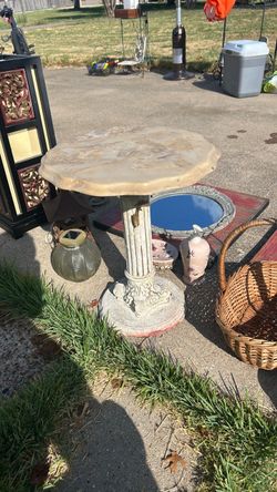 Concrete Pedestal patio table