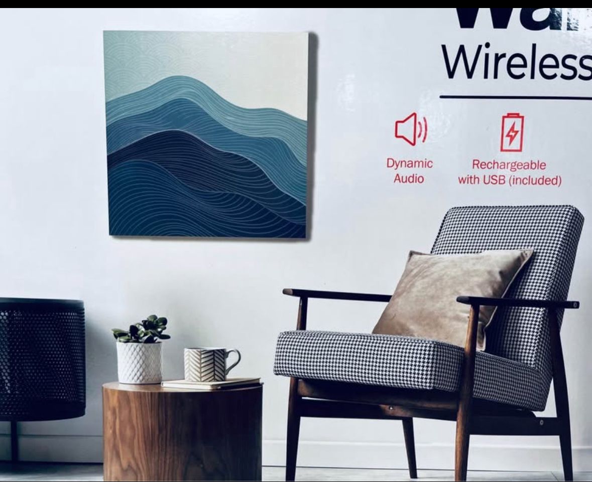 Wall Art Bluetooth Speaker – Wireless Canvas Audio Panel – New Sealed!