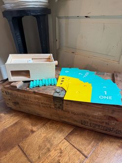 Lovevery Wooden Card Holder with Number Cards
