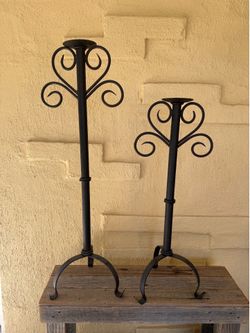 Pair of Iron Candleholders (Greenway Rd and Cave Creek Road)
