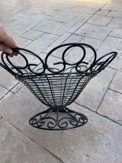 Fruit Basket - Black , Metal