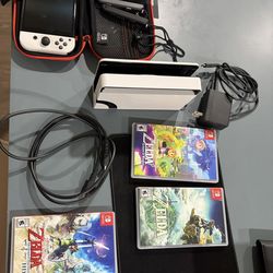Nintendo Switch With Zelda Games