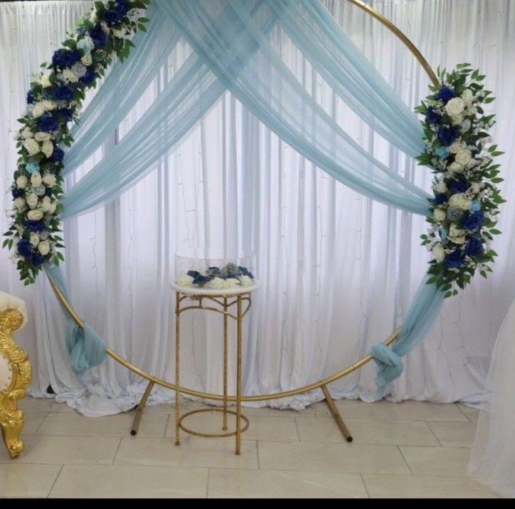 Round Golden Metal Balloon Arch Kit (6.7FT)