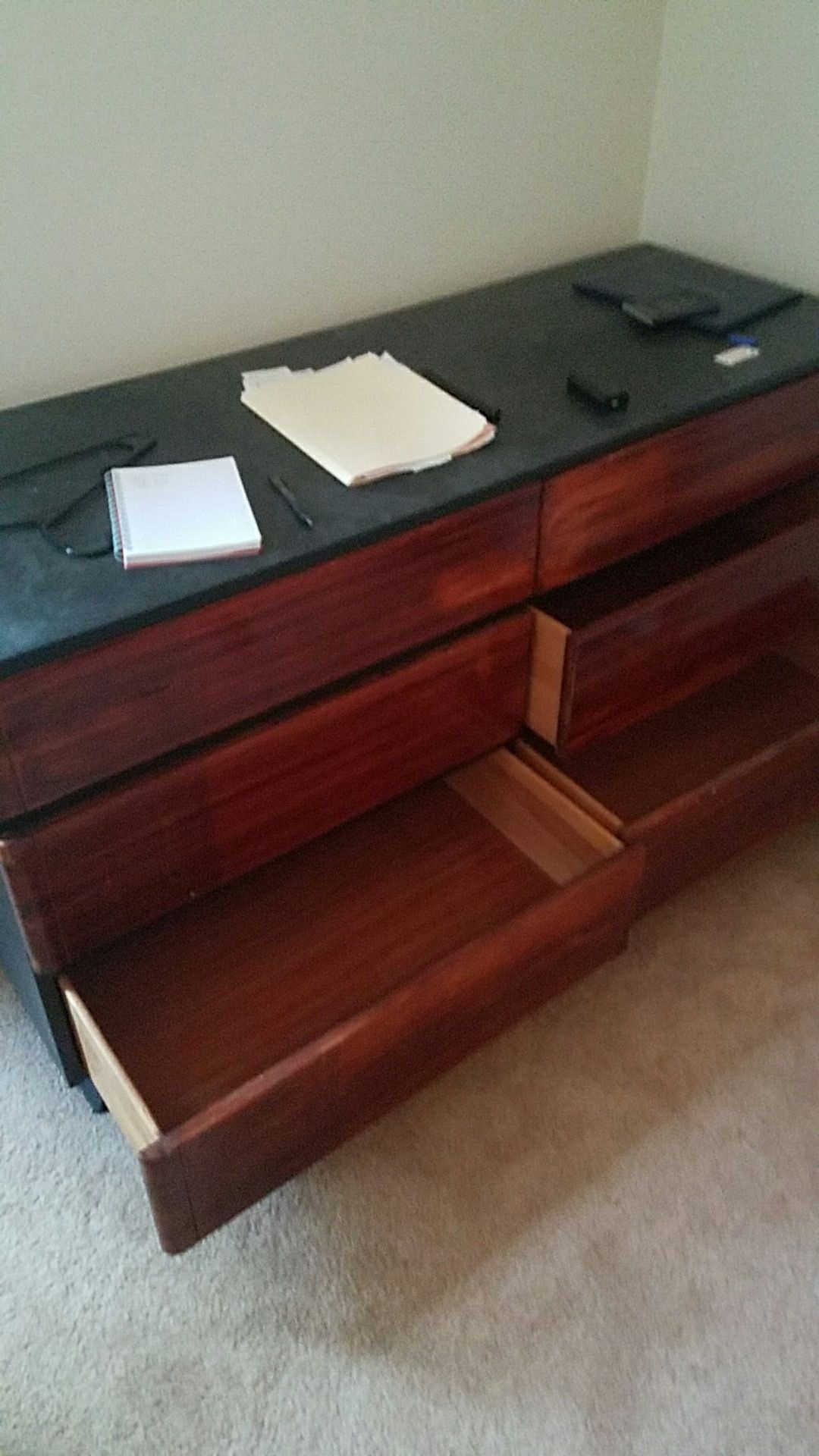 Black and brown dresser