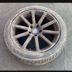 1 X 275/45r20 5x130 5x5.12 Audi Q7 Stock Rim Wheel Good 80% Tire Treads