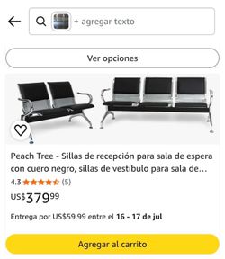 Sillas de recepción para sala de espera