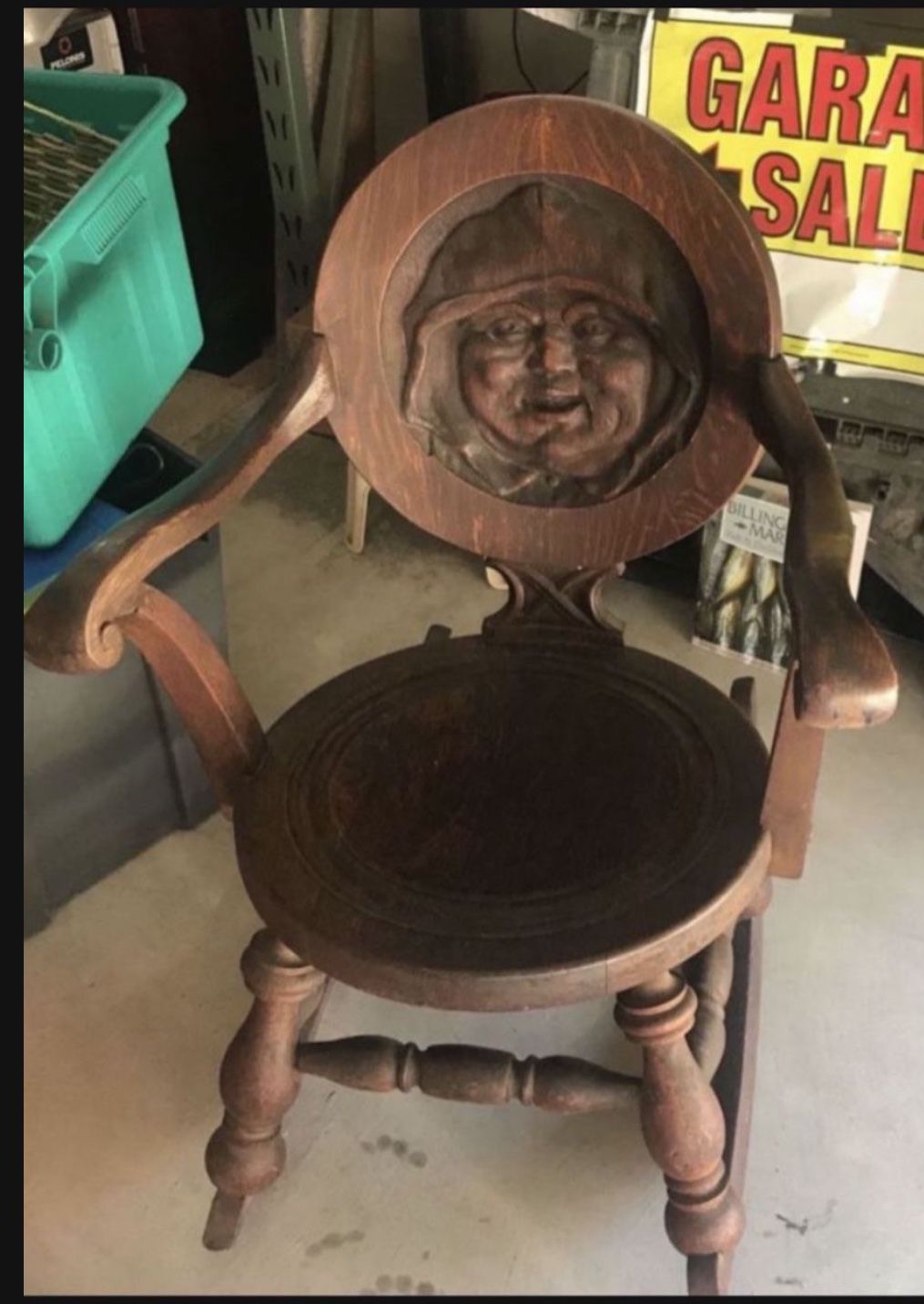 Antique Monk Rocking Chair  