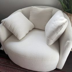 White Boucle Chair 