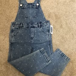 New Girls Denim Overalls 4T