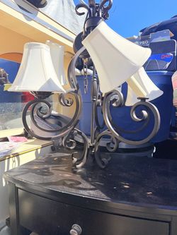 4-Light Bronze Scroll Chandelier with Shades FREE CITY HEIGHTS 92115