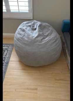 Large Gray Bean Bag Chair
