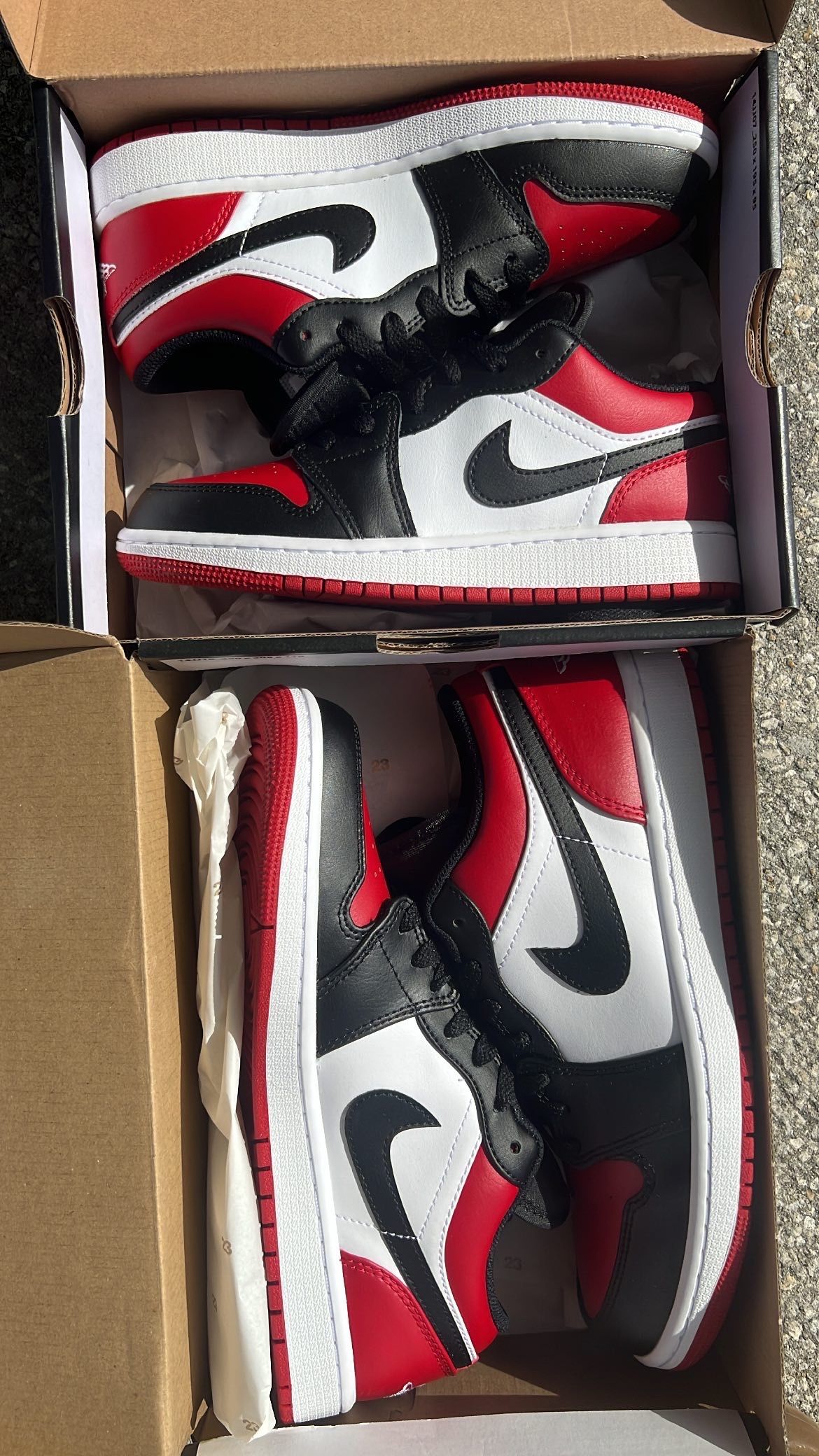 Jordan 1 Low Bred Toe