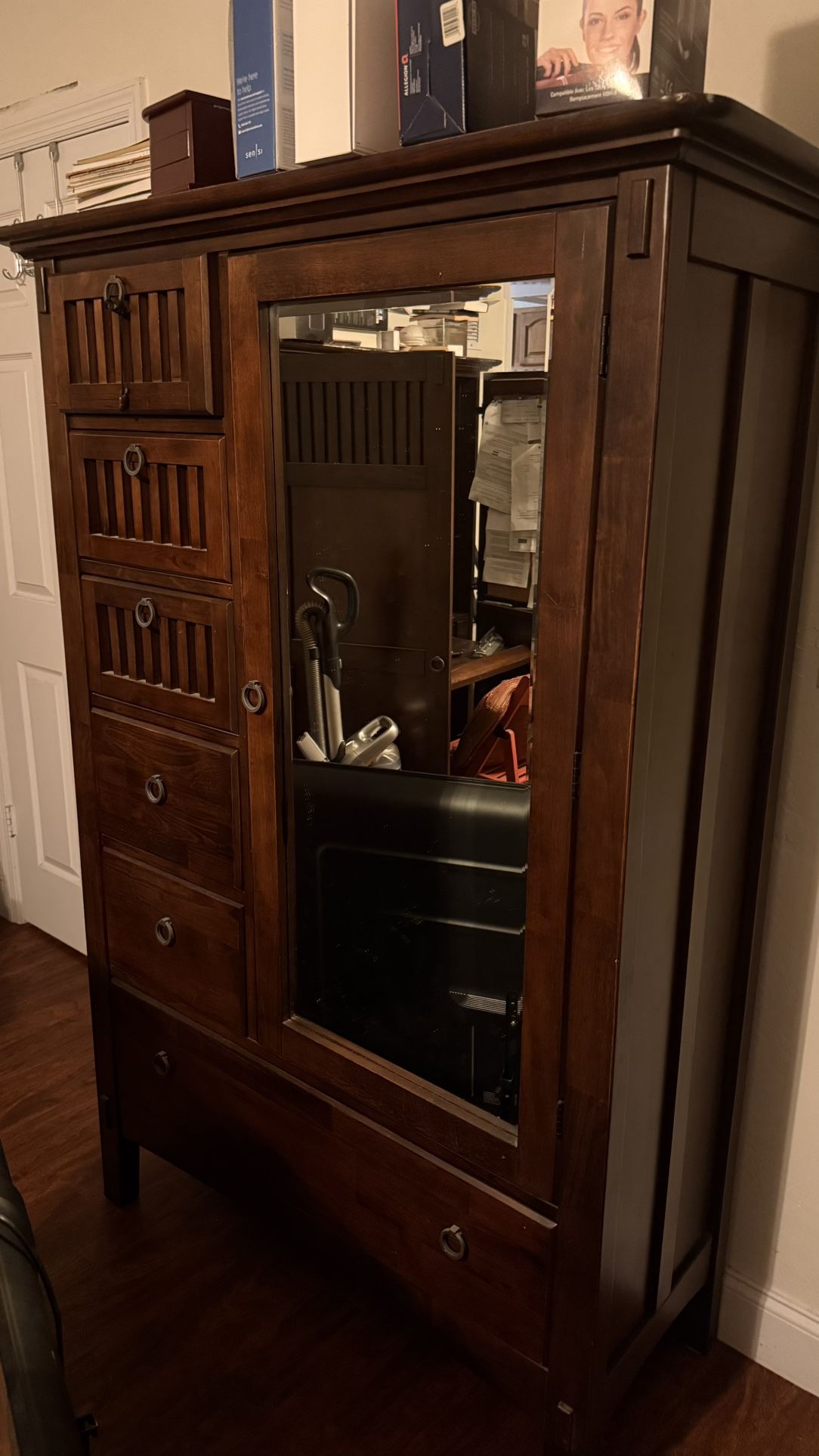 Mirror Wood Armoire/Wardrobe American Signature