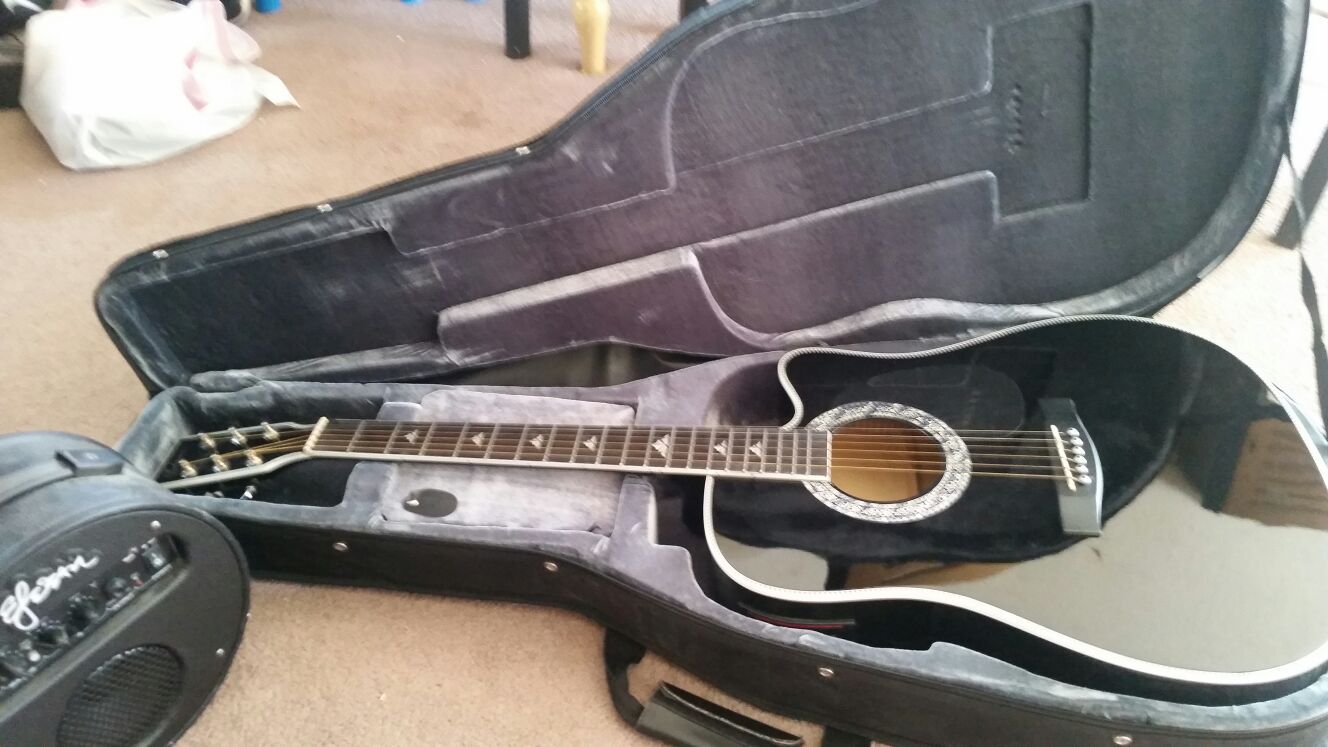 Esteban limited edition American legacy black silver cutaway guitar