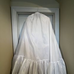 White Hoopless Petticoat One Size 