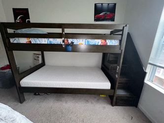 Kieran Twin Over Twin Bunk Bed w/ Staircaseee
