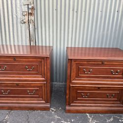 2-drawer wooden lateral file cabinet
