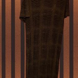Long Black/ Gold Maxi Dress Size XL