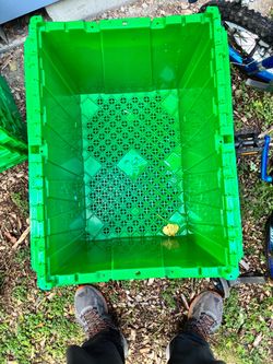 Heavy-Duty Green Storage Bins