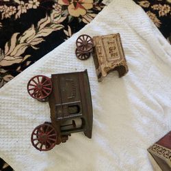 McAllister cast iron wagon and ice truck