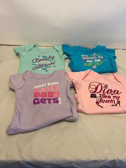 Newborn girl onesies 4 piece