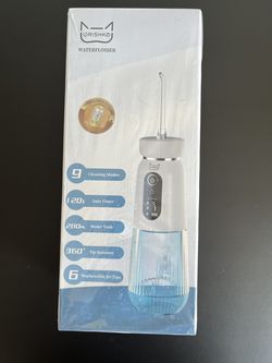 Grishko Portable Water Flosser – 9 Modes & 6 Jet Tips (New in Box)