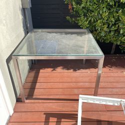 Glass Table Metal base