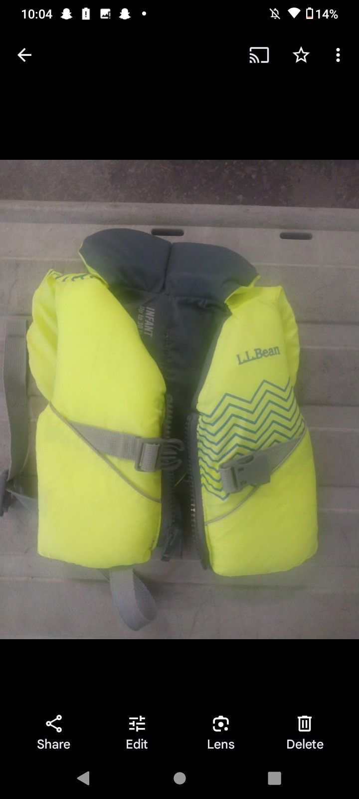 L.l. Bean Infant Life Jacket