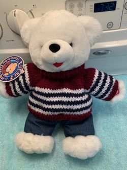 Teddy bear plays music