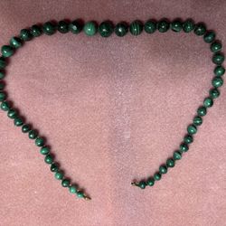 Hand Made Malachite Necklace From Africa