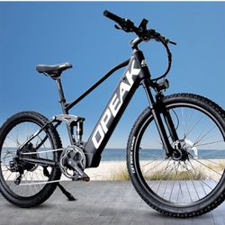 NEW2024 eBike eMTB Full Suspension Electric Bike - 500W Motor 48V 14.5Ah Detachable eBike Battery, Versatile Mountain/City/Urban Bicycle Range Throttl