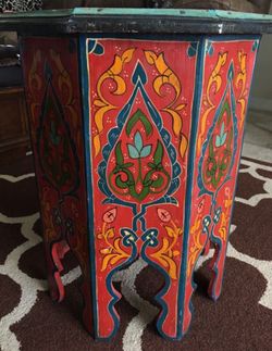 Exotic Hindu wooden table