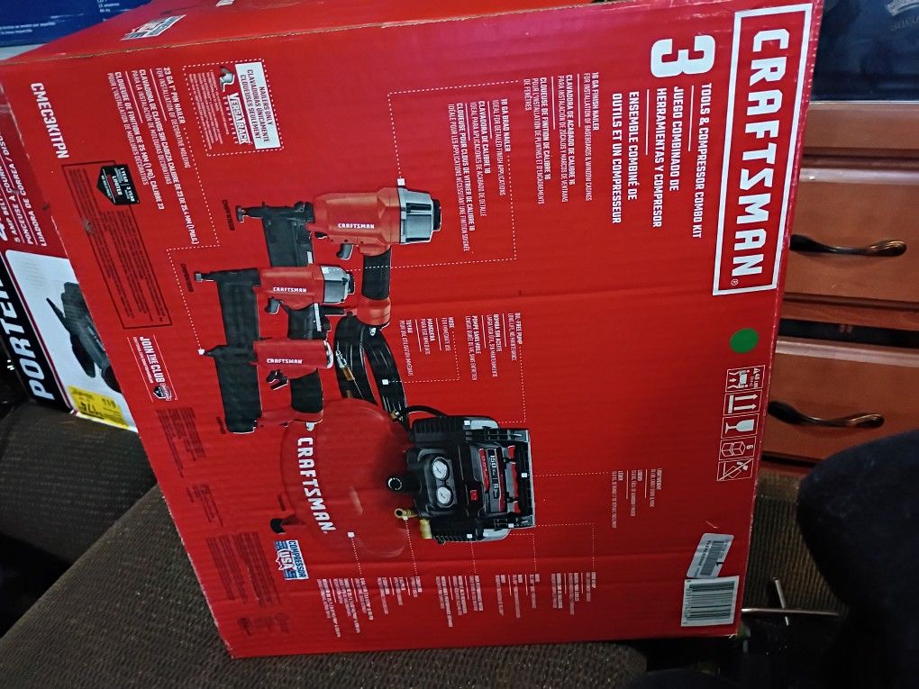 Craftsman Air Compressor With Three Nail Guns